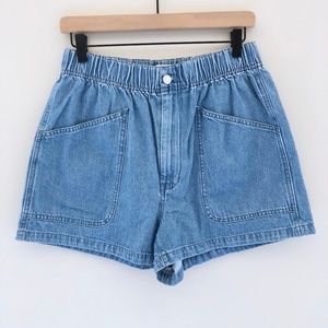 Madewell Women's High Waist Denim Shorts - Blue